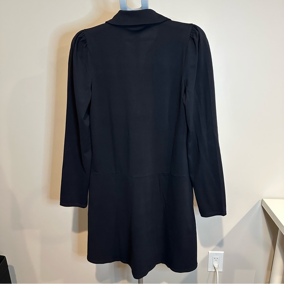 Lilly Pulitzer Luxletic Brickell Dress UPF 50+ Black Collared Pockets Size L - Picture 2 of 7